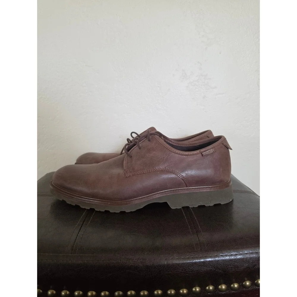 Pikolinos Brown Leather Preppy Old Money Minimalist Derby Oxford Shoes sz 10